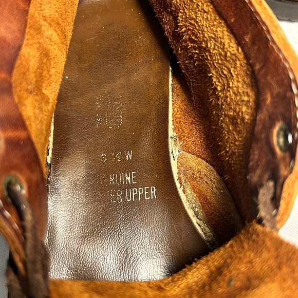 Eastland women's 8.5 W Brown Leather Moc Toe Chukka Boots Lace Up Ankle Boots - Picture 6 of 8